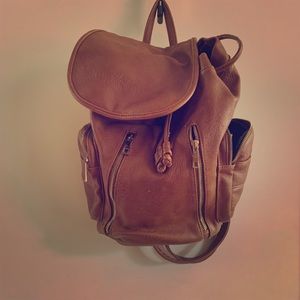 Cute leather backpack